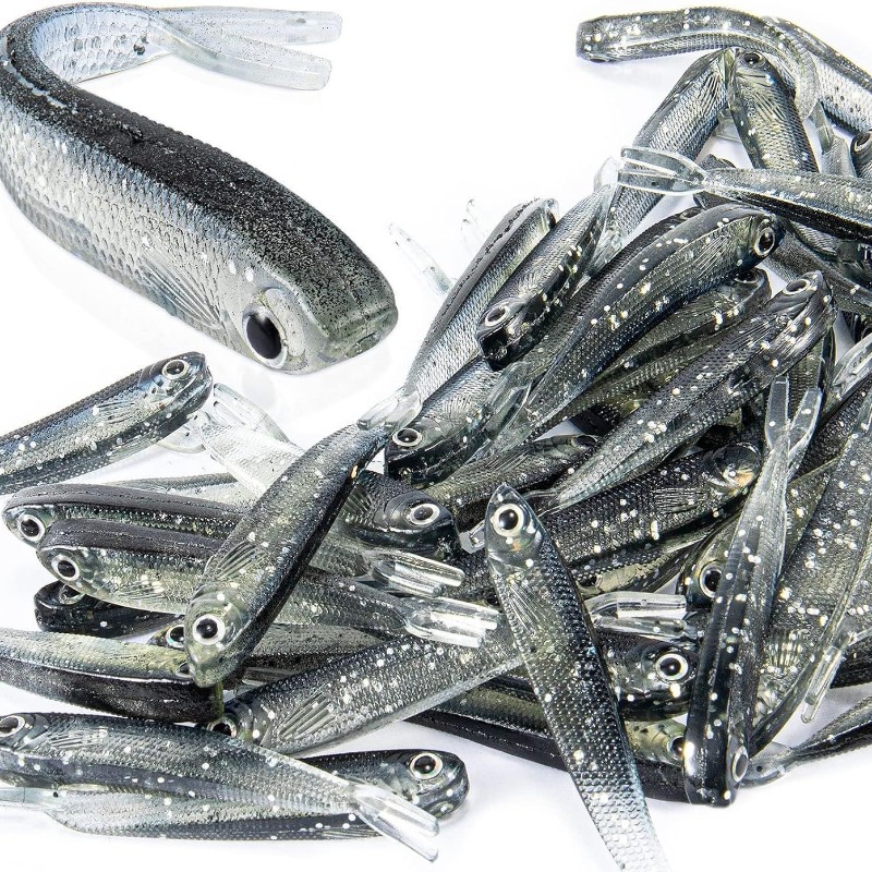 Fishing Lure Soft Plastic - 10/20/30 шт. Мягкая приманка-минноу с раздвоенным
