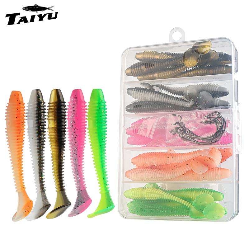 Fishing Lure Soft Plastic - TAIYU Набор из 25/35 мягких рыболовных