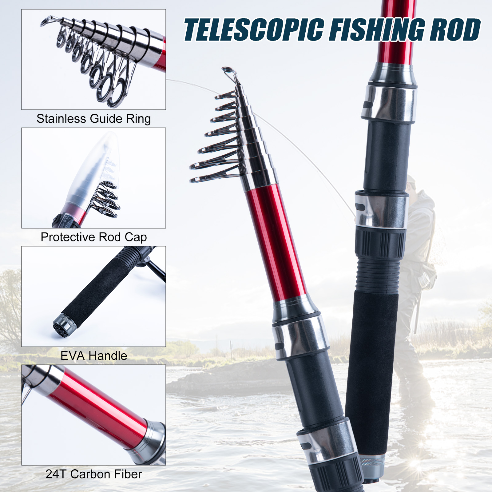 Телескопическая удочка и катуш – обзор и цена Fishing Lure Spinner